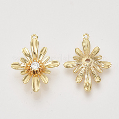 Connettori in ottone cubic zirconia link&nbsp;X-KK-N216-07