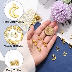 50pcs 2 estilos encantos de aleación de estilo tibetano&nbsp;TIBEP-FS0001-29AG