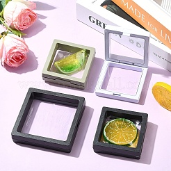 8 Stück 4 Stile quadratische transparente PE-Dünnschicht-Schmuckdisplaybox&nbsp;CON-YW0001-98