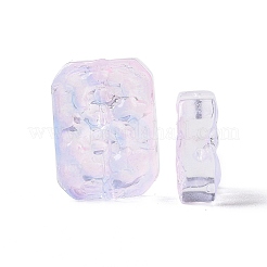 Perles de verre peintes par pulvérisation transparent&nbsp;GLAA-I050-08C