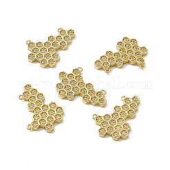 Charms connettore in ottone placcato cremagliera con micro pavé di zirconi chiari&nbsp;KK-M231-14G