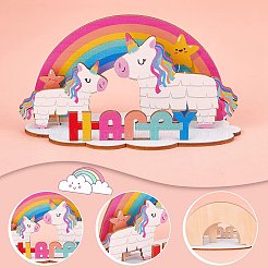 Lindenholz-Kuchen-Einsteckkartendekoration&nbsp;DIY-WH0016-69