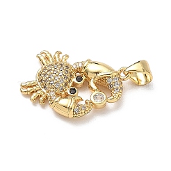 Colgante micropavé cubic zirconia de latón&nbsp;KK-P330-01B-G