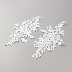 Stickerei-Applikationen aus Stoff in Blumenform&nbsp;PATC-WH0012-49