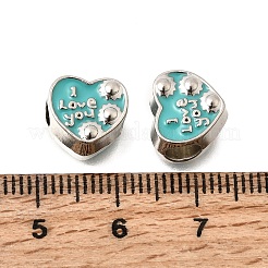 Legierung Schmelz europäischen Perlen&nbsp;MPDL-F020-07P