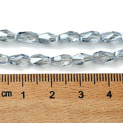 Transparent galvanisieren Glasperlen Stränge&nbsp;GLAA-K064-03A-PL02