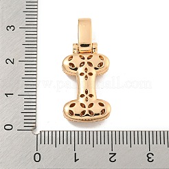 Pendenti in zirconi cubici trasparenti in micro pavè di ottone&nbsp;KK-B099-01G-I