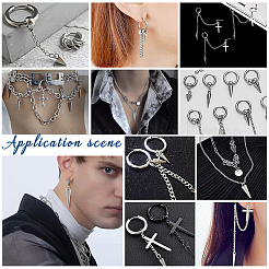 30 pz 6 stili 304 con 201 pendenti in acciaio inossidabile&nbsp;FIND-UN0004-30