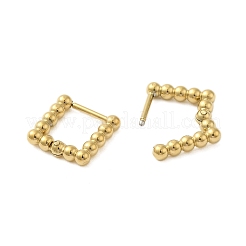 Hohle quadratische Creolen aus Edelstahl 304 für Damen&nbsp;EJEW-U020-10G