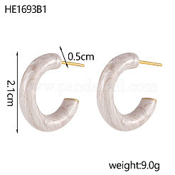 Ohrstecker aus Emaille aus 304 Edelstahl&nbsp;STAS-OY003-61G