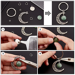 Kit fai da te per realizzare un portachiavi a forma di mezzaluna&nbsp;DIY-PH0006-44