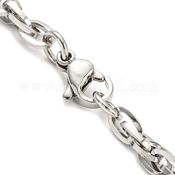 Collares de cadena de cuerda de acero inoxidable 304 que no se deslustran&nbsp;NJEW-M205-01P