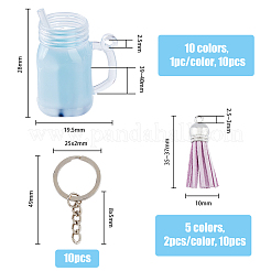 DIY-Set zum Basteln eines Schlüsselanhängers mit Bubble-Tea-Anhänger&nbsp;DIY-FH0005-20