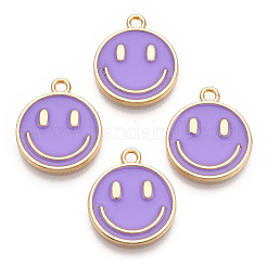 Pendenti smaltati in lega color oro chiaro&nbsp;ENAM-N056-197G