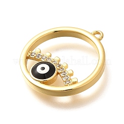 Pendentifs avec zircon cubiques à micro-pavés en laiton&nbsp;KK-U048-06G