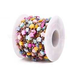 Cadenas de flores hechas a mano con cuentas de concha&nbsp;CHS-T006-19G