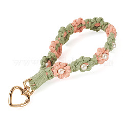 Geflochtene Blumenanhänger aus Baumwolle&nbsp;AJEW-TAC0030-032G-04