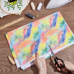 Regenbogenfarbener Polyesterstoff&nbsp;DIY-WH0569-79