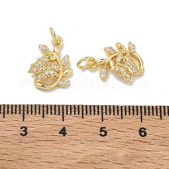 Ottone micro spianare pendenti zirconi&nbsp;KK-D235-19G-02