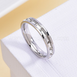 Fingerringe aus Edelstahl 304 mit Kristall-Strass&nbsp;FS-WGF5DC4-08