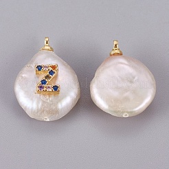 Natürliche kultivierte Süßwasserperlenanhänger&nbsp;PEAR-F008-32G-Z