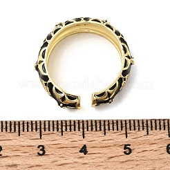 Anelli aperti con polsino in ottone micro pavé di zirconi cubici per donna&nbsp;RJEW-B160-05G
