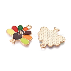 Pendentifs en émail d'alliage de thème de jour de thanksgiving&nbsp;X-ENAM-T020-35B