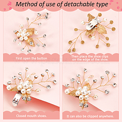 2 Stück Schuhschnallenclips mit Blumenmuster&nbsp;FIND-FG0003-28