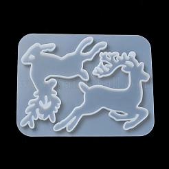 Moules en silicone pour pendentif de renne de noël&nbsp;DIY-P075-C02