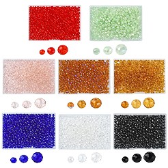 Chapelets de perles en verre électroplaqué&nbsp;EGLA-YW0003-18C