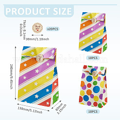 20 sac de rangement en papier arc-en-ciel&nbsp;ABAG-TA0002-35