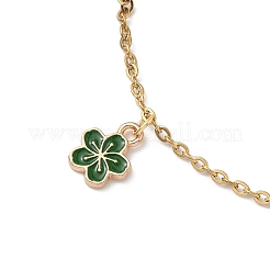Pulseras con dijes de esmalte de aleación de flores&nbsp;BJEW-JB12285-01