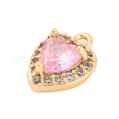 Breloques en laiton avec zircone cubique de micro pave&nbsp;KK-Z066-05G-01