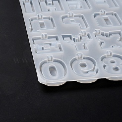 Formen für Anhänger aus Silikon zum Selbermachen mit Buchstaben und Zahlen&nbsp;DIY-F139-01