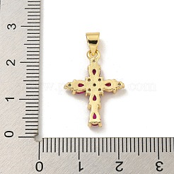 Estante de placas micro latón allanan colgantes de circonio cúbico&nbsp;KK-C074-32G-01
