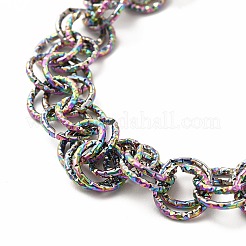Braccialetti a catena in acciaio inossidabile 304 placcati ioni (ip) per donna e uomo&nbsp;BJEW-P292-03MC