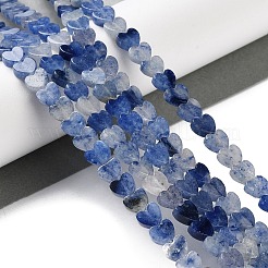 Gefärbte und erhitzte natürliche blaue Aventurinperlenstränge&nbsp;G-M403-A33-02