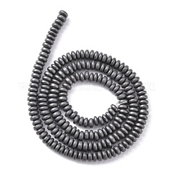 Matte Stil galvanisieren unmagnetische synthetischen Hämatit flache runde Perlen Stränge&nbsp;X-G-M007-77
