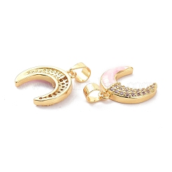 Echte 18 Karat vergoldete Messing Micro Pave klare Zirkonia Anhänger&nbsp;KK-D004-28G