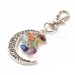 Décorations de pendentifs en pierres précieuses naturelles sur le thème du chakra&nbsp;HJEW-JM00644