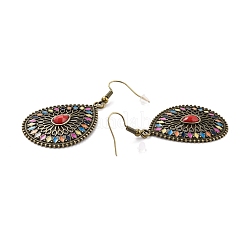 Pendientes colgantes bohemia vintage en forma de lágrima&nbsp;EJEW-I261-06AB