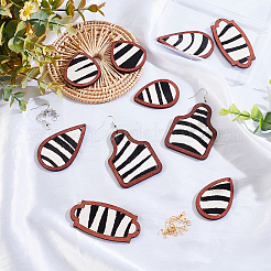 DIY-Set zur Herstellung von Ohrringen mit Zebramuster&nbsp;DIY-OC0009-84