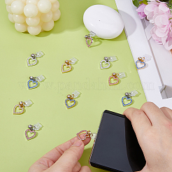 12 bouchon anti-poussière mobile en plastique de 6 couleurs&nbsp;HJEW-WH00153