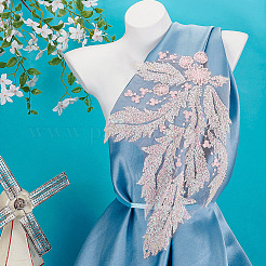 1 accessorio ornamentale in poliestere con ricamo in vetro&nbsp;DIY-PH0031-82B