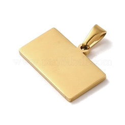 Pendentifs vierges estampés en acier inoxydable 304 avec placage sous vide PVD&nbsp;STAS-B053-02G