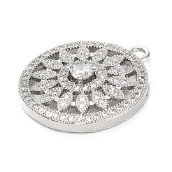 Pendentifs avec zircon cubiques à micro-pavés en laiton&nbsp;KK-L229-074P