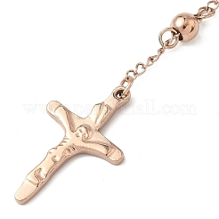 Collane con rosario in acciaio inossidabile 304&nbsp;NJEW-F240-02RG