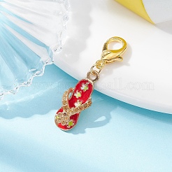 Tongs alliage émail pendentif décoration&nbsp;HJEW-JM01419