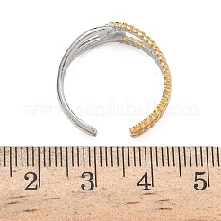 Anelli aperti con polsino in acciaio inossidabile 304&nbsp;RJEW-Z121-02GP-09