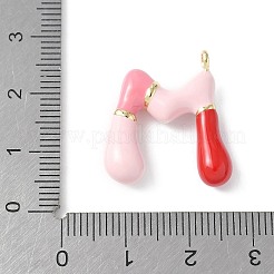 Ciondoli smaltato in ottone&nbsp;KK-E093-03G-M-02